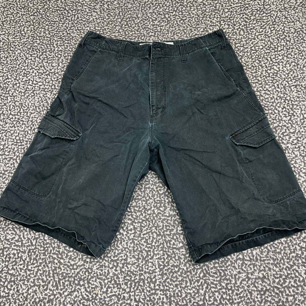 Anchor Blue Shorts Men 34 Cargo Chino Outdoor Pockets 100% Cotton